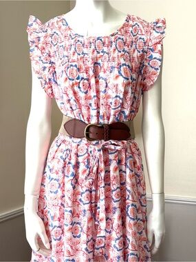 Vineyard Vines Floral Pink and Blue Women's Dress NWT